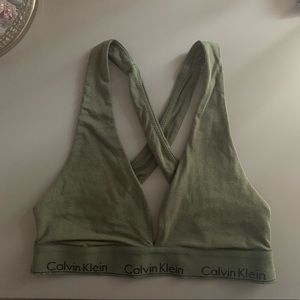 Calvin Klein bralette olive green
